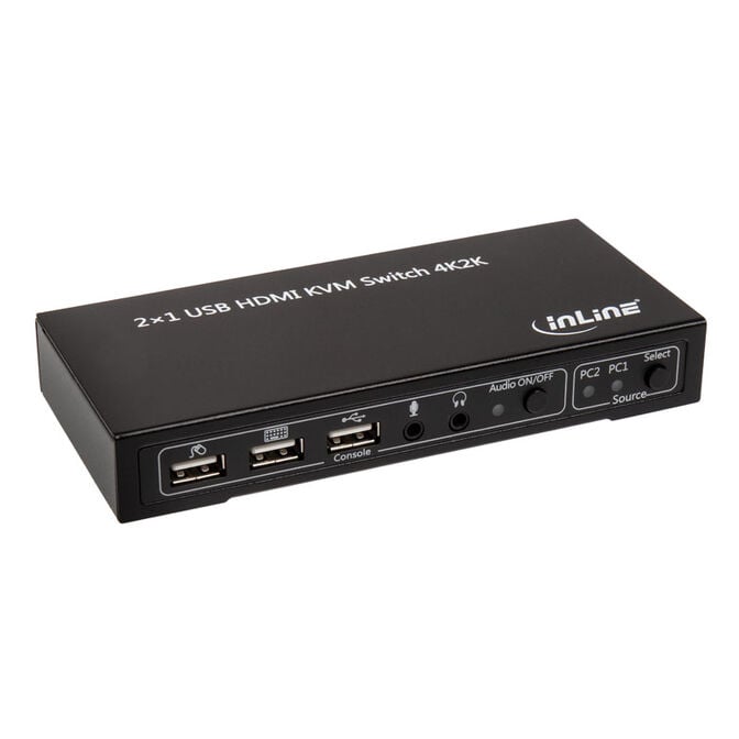 InLine KVM Switch, 2-Fach HDMI 4K2K mit Audio image number 0