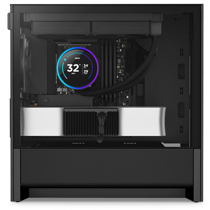 NZXT H3 Flow PC Case, Mid Tower, mATX, Tempered Glass - Black image number 7
