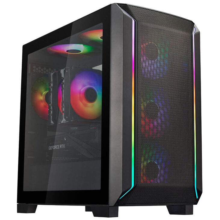 SilverStone FARA 312 Micro-ATX Case, Tempered Glass - black image number 9