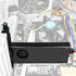 AXAGON PCEM2-DC PCIe 3.0 x4 adapter, 1x M.2 NVMe, 1x M.2 SATA, up to 22110 - active cooling image number null