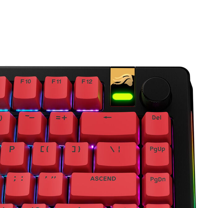 Glorious GPBT Basics Keycaps, ANSI Layout (US), PBT, Doubleshot - Revive Red image number 4