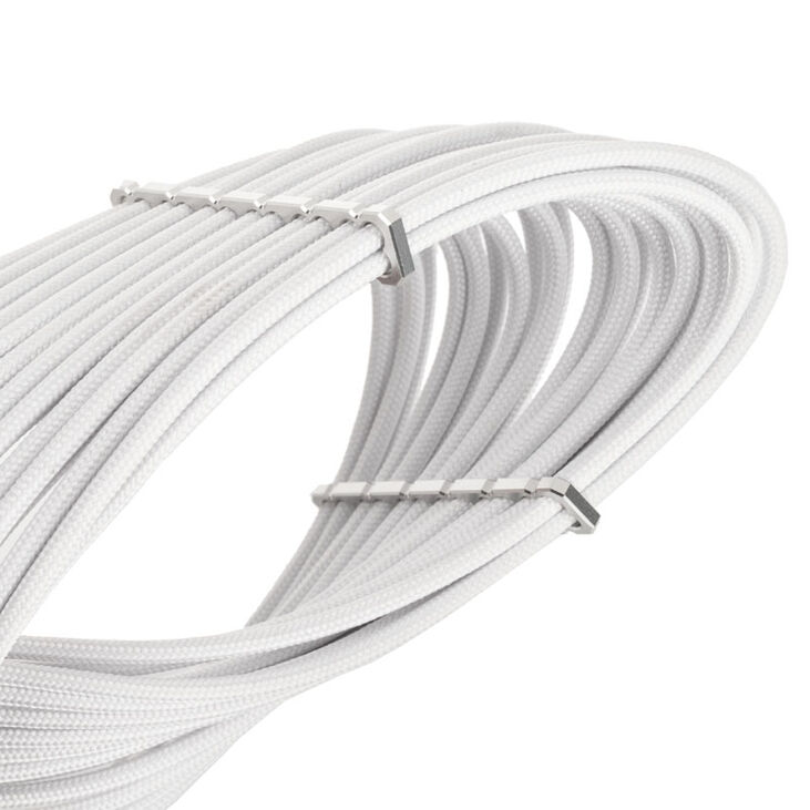 BitFenix Alchemy 6-Pin PCIe Extension Cable, 45 cm, sleeved - white image number 2