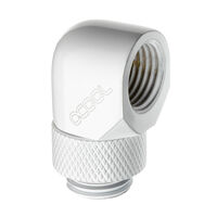 Alphacool Eiszapfen L-connector rotatable G1/4 female to G1/4 female - white