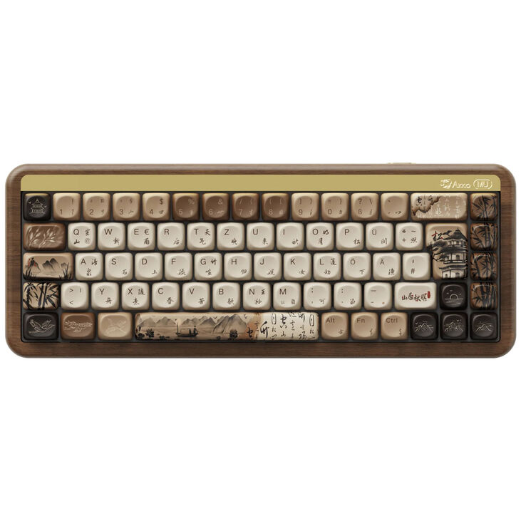 AKKO MU01 Joy of Life Gaming Keyboard, RGB - Walnut Case, Rosewood Switches, ISO-DE/UK image number 1