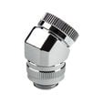 PHANTEKS Glacier Rotary Anschluss 45 Grad G1/4 Zoll AG auf 12mm AD Hardtube - drehbar, chrome silber image number null