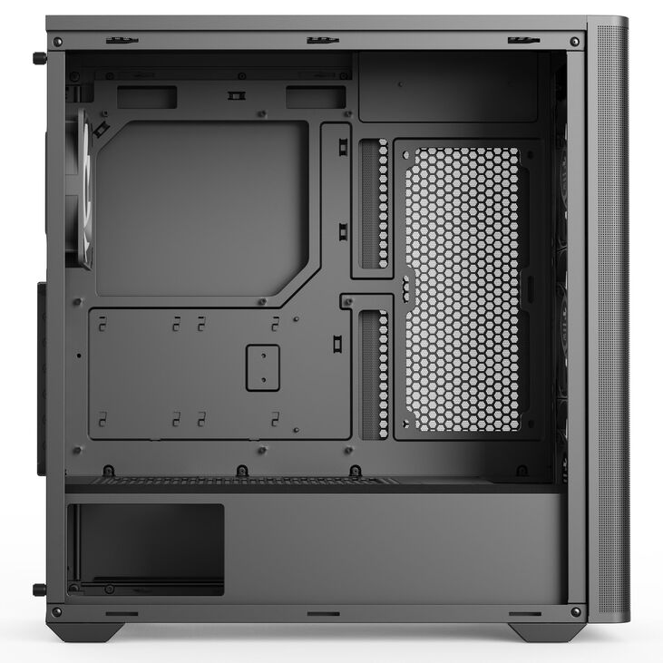 Aerocool D501A PC Case, Mid Tower, ATX, Tempered Glass - Black image number 4