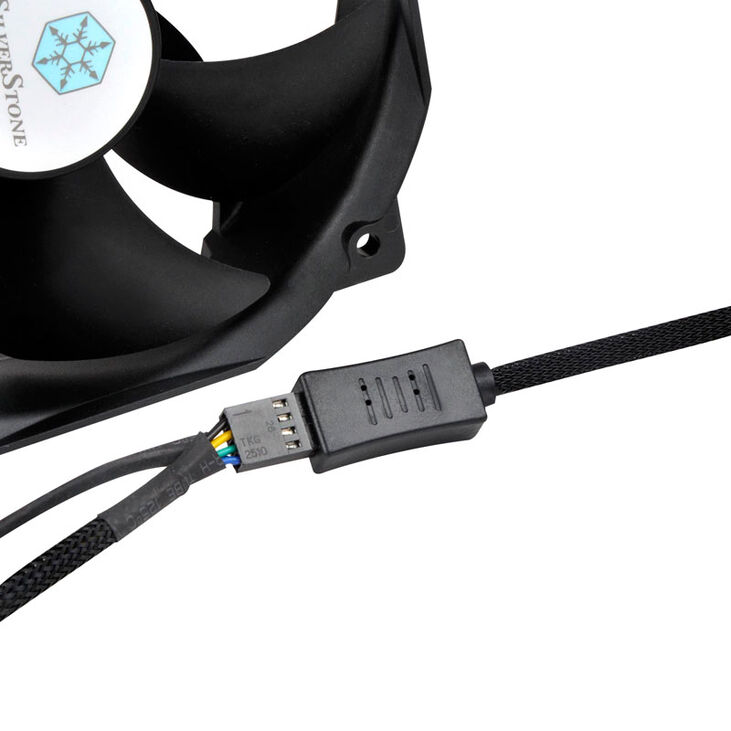 SilverStone Fan Hub 2x 10cm PWM - black image number 5