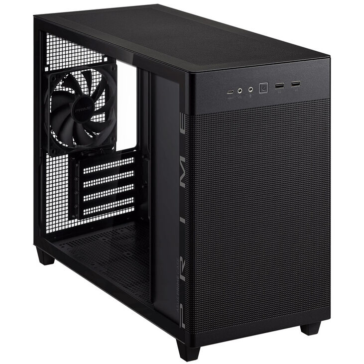 ASUS Prime AP201 Micro-ATX Gehäuse, Tempered Glass - schwarz image number 1