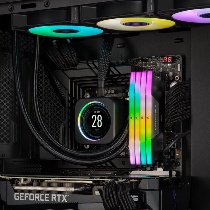 Corsair Vengeance RGB DDR5-5600 RAM, CL40, XMP - 48 GB Dual-Kit, black image number 7