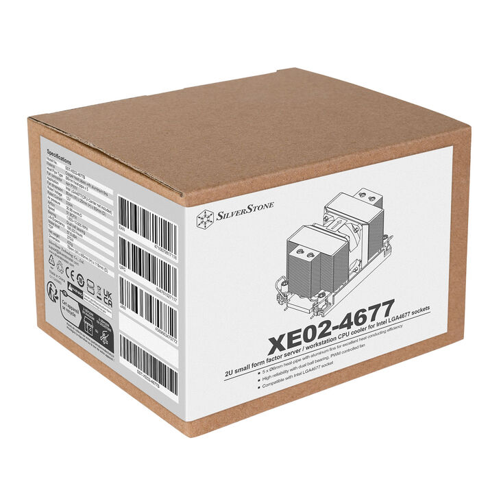 SilverStone SST-XE02-4677B CPU-Kühler, LGA 4677, SFF/Workstation - silber image number 8