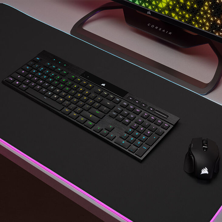Corsair K100 RGB AIR Wireless Ultra-Thin Mechanical Gaming Keyboard, Cherry MX Speed - Black, DE image number 7