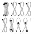 CableMod C-Series Pro ModMesh Cable Set for Corsair RMx SHIFT Power Supplies - White image number null