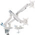 Alterzone Arm Duo USB Aluminium Monitorhalterung - weiß, 2x USB-Typ-A image number null