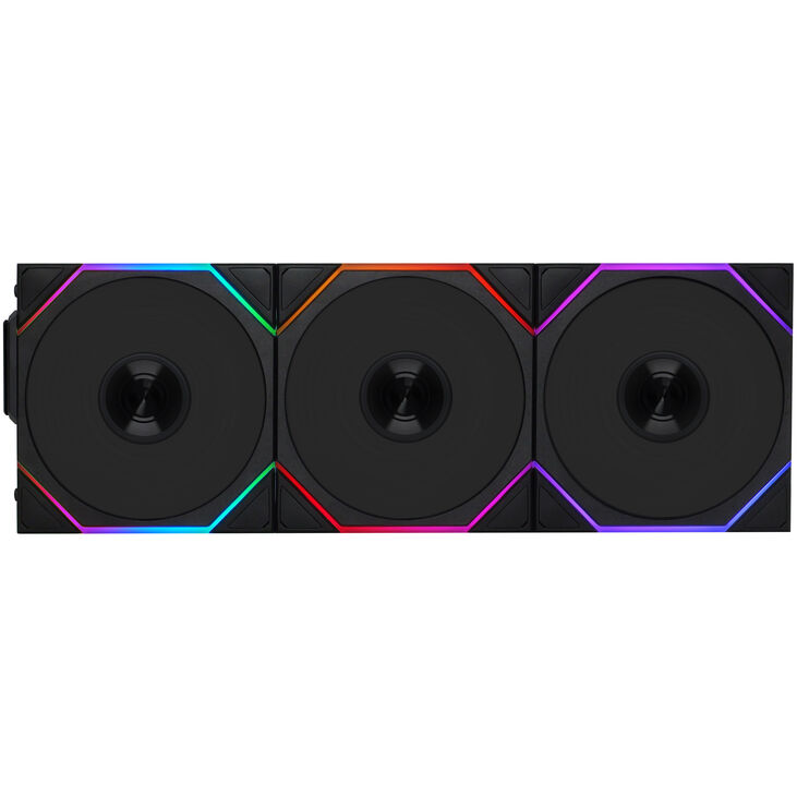Lian Li UNI FAN TL Wireless Fans, ARGB, PWM, 3-Pack – Reverse Blade, 120 mm, Black image number 1