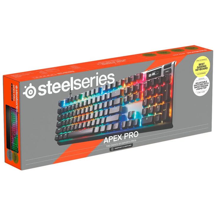 SteelSeries Apex Pro Gen 3 Gaming Keyboard, Full Size, OLED Display, OmniPoint 3.0 Switches, RGB – ISO (DE) image number 4