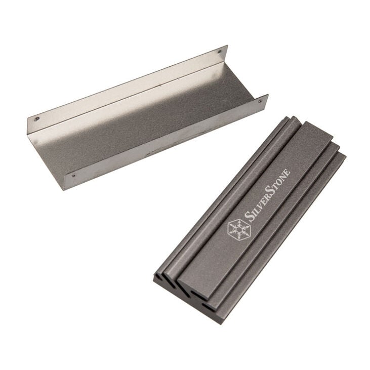 SilverStone TP04T M.2 passive cooler, aluminium - silver image number 2