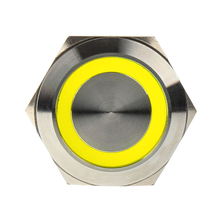 DimasTech Vandalism Button 22mm - Silverline - yellow image number 1