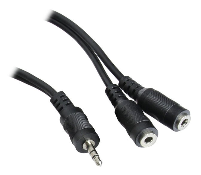 InLine Y-Kabel, 3,5 Klinke Stecker, 3,5 Klinke Buchse - 0,2m image number 0