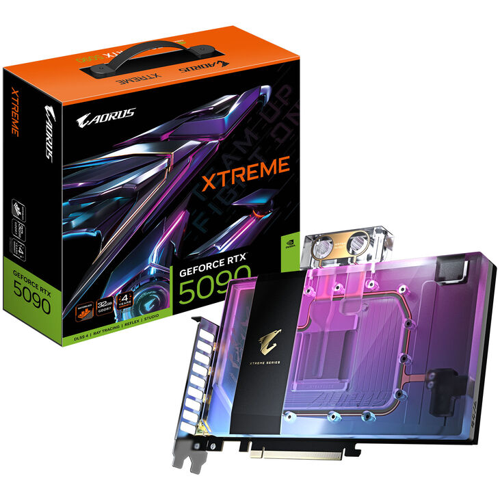 Gigabyte Aorus GeForce RTX 5090 Xtreme Waterforce WB 32G, 32768 MB GDDR7 image number 0