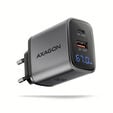 AXAGON ACU-PQ67D GaN Charger, USB-C Power Delivery 3, USB-A Quick Charge 4 - grey image number null