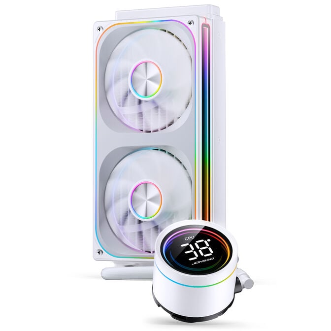 Jonsbo TH-240 AiO Wasserk&uuml;hlung, ARGB, Segmentanzeige - 240mm, wei&szlig; image number 1