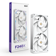 NZXT F240X RGB Case Fan, LCP Rotor, Hybrid Bearing, aRGB - white, 240mm image number null