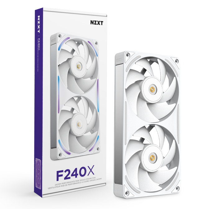 NZXT F240X RGB Case Fan, LCP Rotor, Hybrid Bearing, aRGB - white, 240mm image number 16
