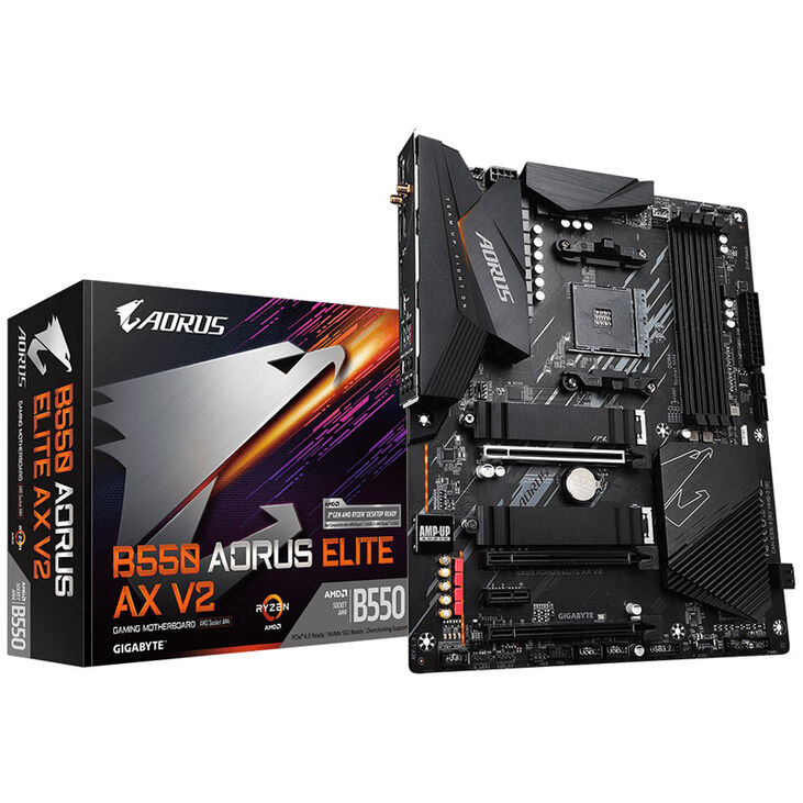 GIGABYTE B550 AORUS Elite AX V2, Sockel AM4, AMD B550, ATX - DDR4 image number 0