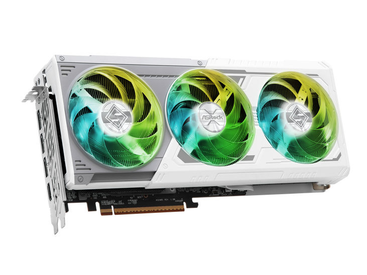 ASrock Radeon RX 9070 XT Steel Legend graphics card, 16384