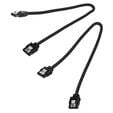 Corsair Premium Sleeved SATA Cable, black 30cm - 2 pack image number null