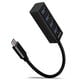 AXAGON HUE-M1C Superspeed USB-C Mini Hub, 4x USB 3.0 - 20cm, black