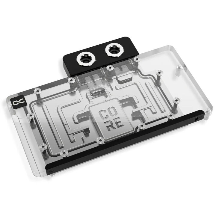 Alphacool Core RX 9070 Quicksilver/Swift GPU Wasserblock, ARGB, mit Backplate - Acryl image number 1