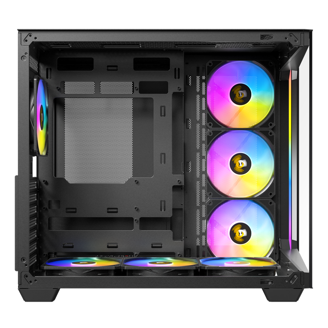 Antec C5 Computer Case, Mid-Tower, ATX, RGB, Tempered Glass - black image number 8