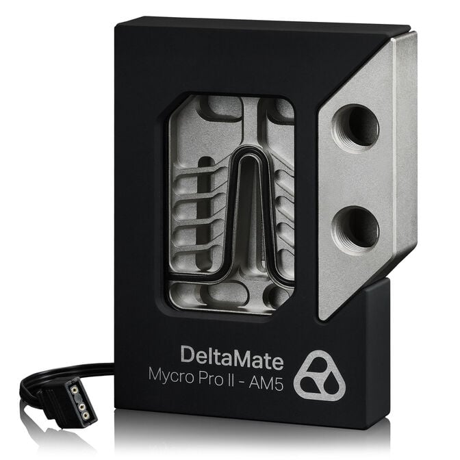 Thermal Grizzly DeltaMate CPU Block MPII CPU-Wasserk&uuml;hler, AM5/AM4, ARGB, G1/4 Zoll - schwarz image number 0