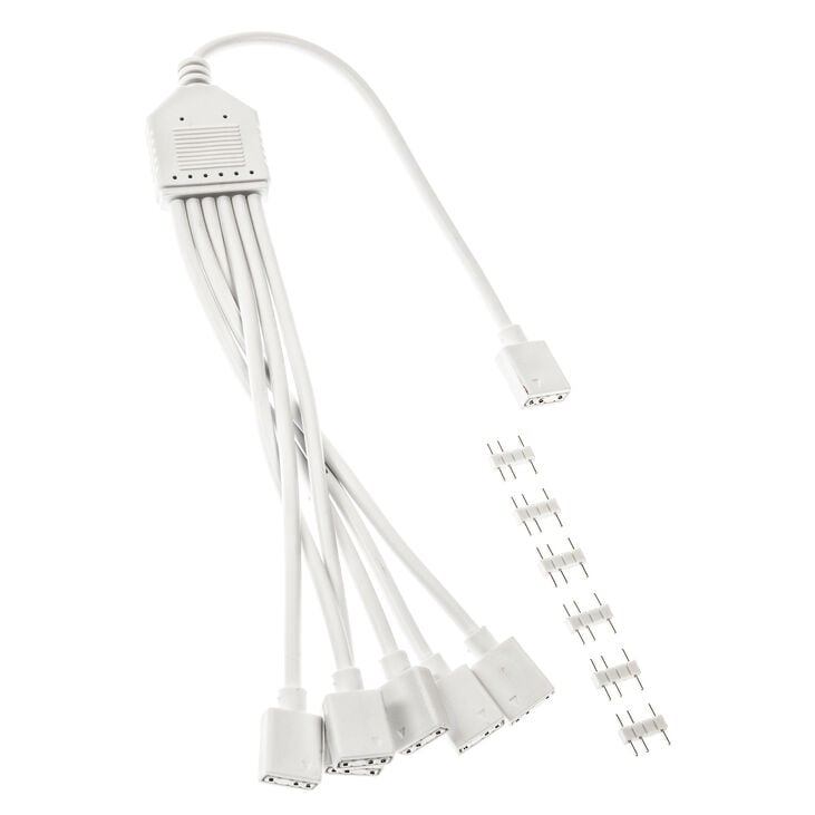 Kolink ARGB 1-6 splitter cable - 30cm, white image number 1