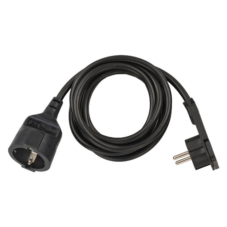 Brennenstuhl Verlängerungskabel mit Winkel-Flachstecker, 2m - schwarz image number 0
