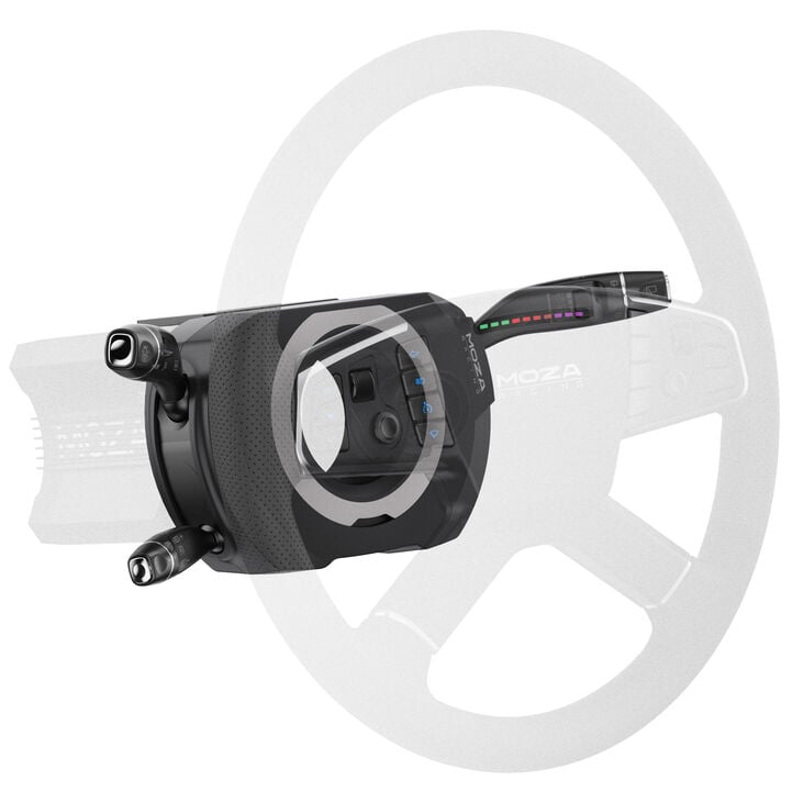 MOZA multifunction steering column, 28 switches - black image number 1