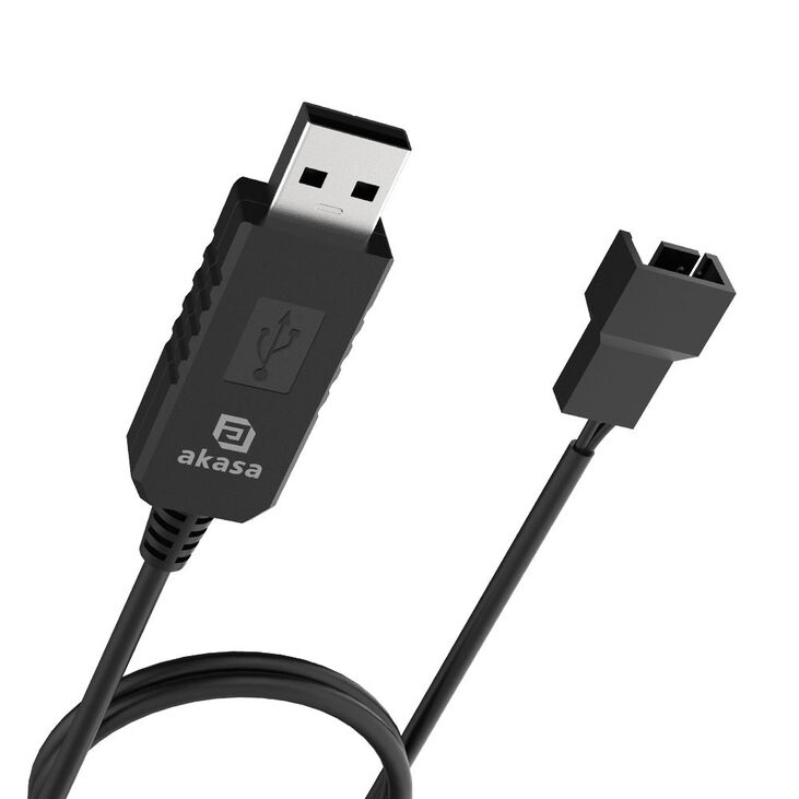 Akasa 5V zu 12V DC Step-Up Voltage Konverter Kabel - USB zu 3-Pin & 4-Pin image number 2