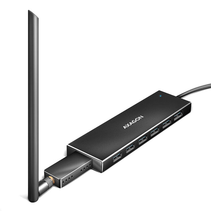 AXAGON HUE-F7A USB Hub, 7x USB 3.2 Gen 1, external power supply - 1m image number 3
