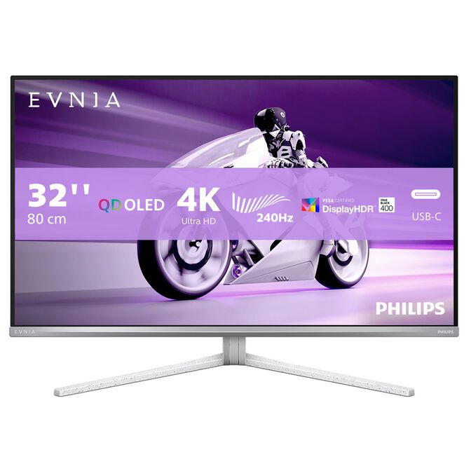 Philips Evnia 32M2N8900, 31.5-inch Ultra HD gaming monitor, 240Hz, QD OLED panel, G-SYNC compatible image number 0