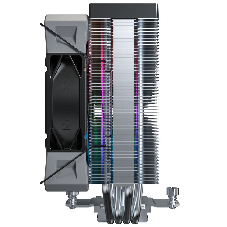 Montech NX400 Black CPU Cooler, ARGB - 120mm, black image number 2