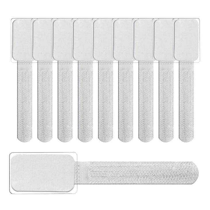 LABEL THE CABLE Mini Klettbinder 10er Set - weiß image number 1