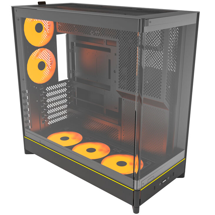 Montech HS02 PRO PC-Gehäuse, Midi-Tower, ATX, Tempered Glass, ARGB - schwarz image number 1