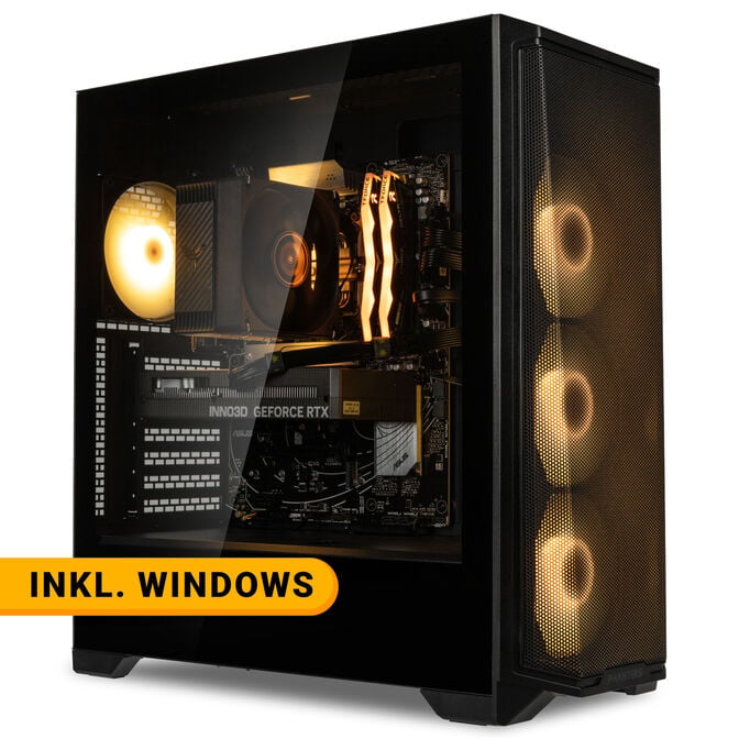 KingForge Gaming-PC Bronze, AMD Ryzen 5 7500F, RTX 5060, Phanteks Eclipse G370A &ndash; Fertig-PC mit Windows image number 0