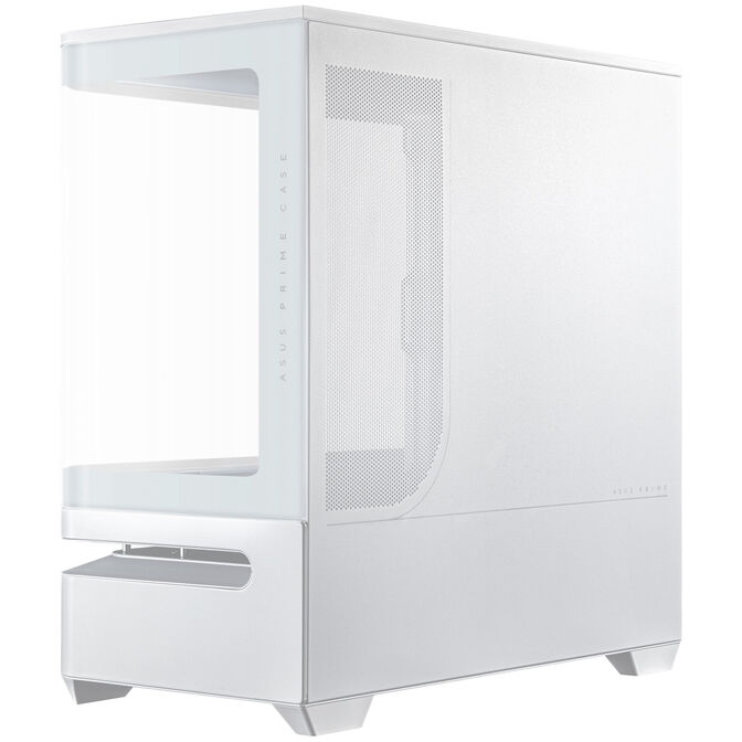 ASUS Prime AP202 ARGB PC-Geh&auml;use, Midi Tower, mATX, ARGB, Tempered Glass - wei&szlig; image number 3