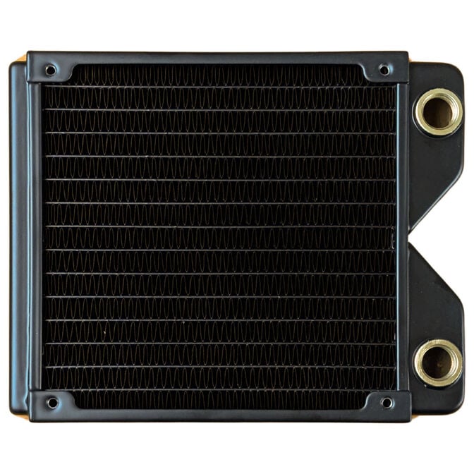 Phobya R27-S140 Radiator, 140 mm radiator, 18 FPI, copper fins, 2x G1/4-inch connections &ndash; black image number 2