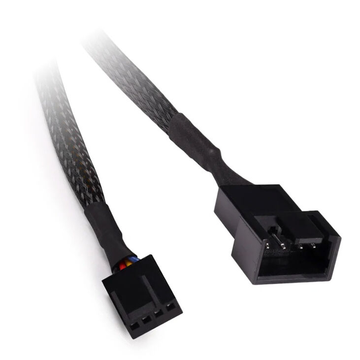 Alphacool fan cable 4-pin to 4-pin extension 30cm - black image number 1