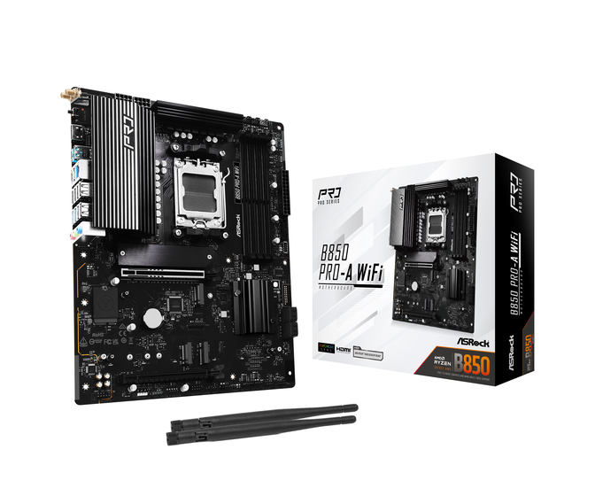 ASROCK B850 Pro-A WiFi motherboard, socket AM5, AMD B850, ATX, DDR5 image number 0