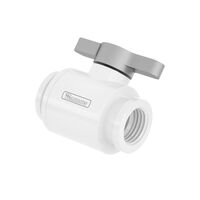 Barrow Ball Valve (10mm) G1/4 Inch Ball Valve, White - Silver