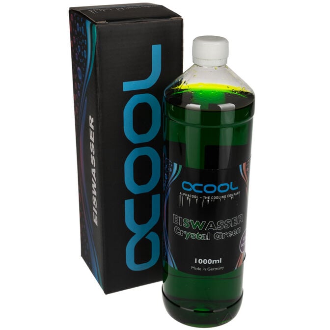Alphacool Ice Water Crystal Green UV-active, 1000ml ready-to-use mixture - green image number 0